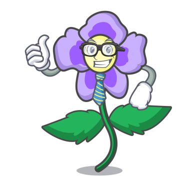 İşadamı homo çiçek karakter karikatür vektör çizim