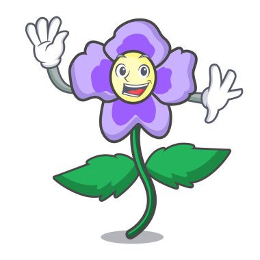 Homo çiçek karakter karikatür vektör çizim sallayarak