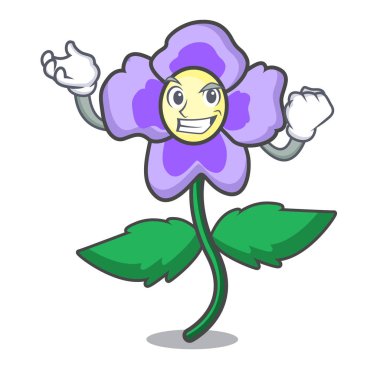 Başarılı homo çiçek karakter karikatür vektör çizim