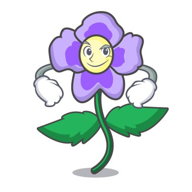 Smirking homo çiçek karakter karikatür vektör çizim