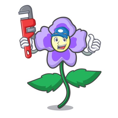 Tesisatçı homo çiçek maskot çizgi film