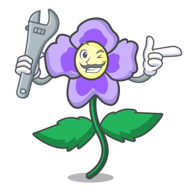 Mekanik homo çiçek maskot çizgi film