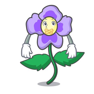 Sessiz homo çiçek maskot çizgi film