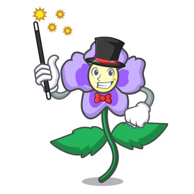 Sihirbaz homo çiçek maskot çizgi film