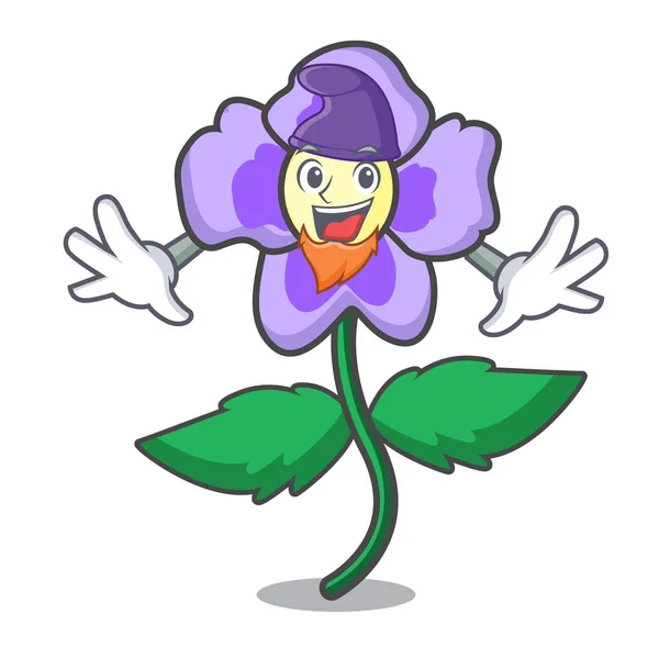 Elfo Pansy Flor Personagem Cartoon Vetor Ilustração — Vetor de Stock