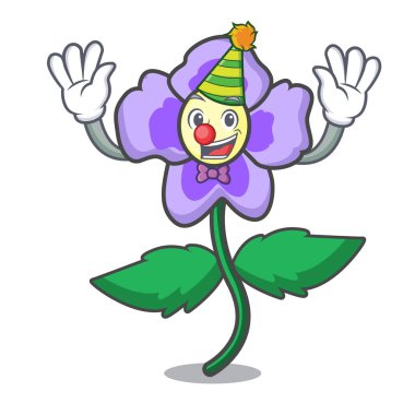 Palyaço homo çiçek maskot çizgi film