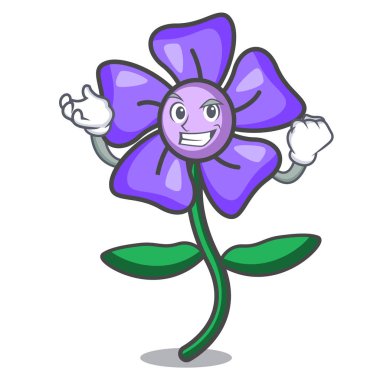 Başarılı salyangozu çiçek karakter karikatür vektör çizim