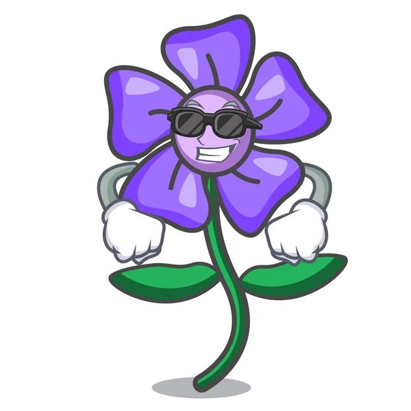 Super Legal Periwinkle Flor Personagem Cartoon Vetor Ilustração —  Vetores de Stock