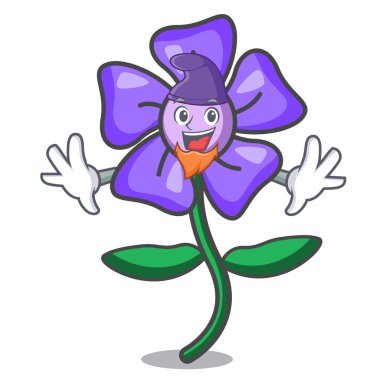 Elf salyangozu çiçek karakter karikatür