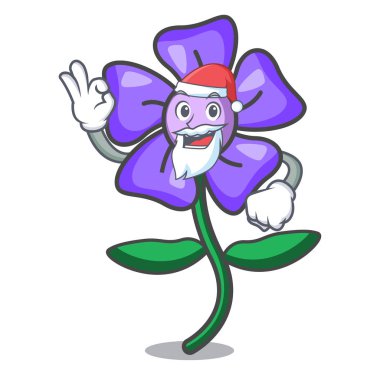 Santa deniz salyangozu çiçek maskot çizgi film