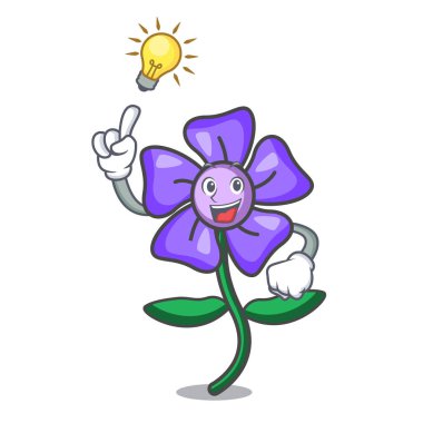 Bir fikir salyangozu çiçek maskot çizgi film var