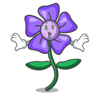 Para göz salyangozu çiçek maskot çizgi film