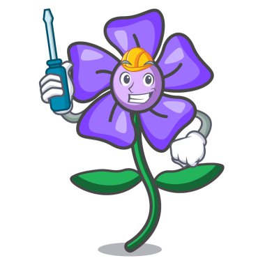 Otomotiv salyangozu çiçek maskot çizgi film