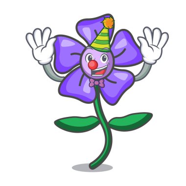 Palyaço salyangozu çiçek maskot çizgi film