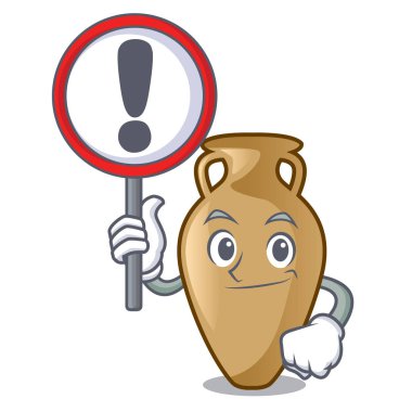 İşareti Amfora karakter karikatür tarzı ile