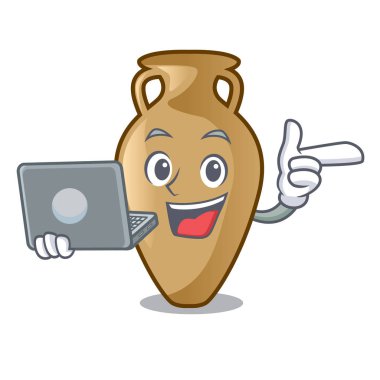 Dizüstü Amfora karakter karikatür tarzı ile