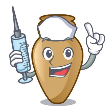 Hemşire Amfora karakter karikatür tarzı