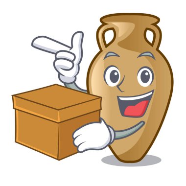 Kutusu Amfora karakter karikatür tarzı ile