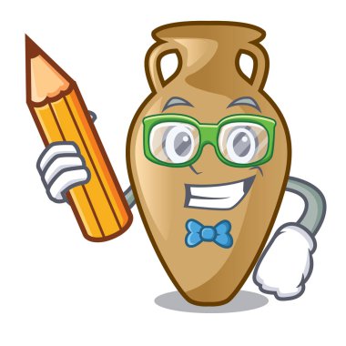 Öğrenci Amfora karakter karikatür tarzı