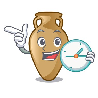 Saat Amfora karakter karikatür tarzı ile