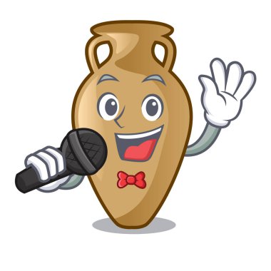 Şarkı Amfora maskot karikatür tarzı