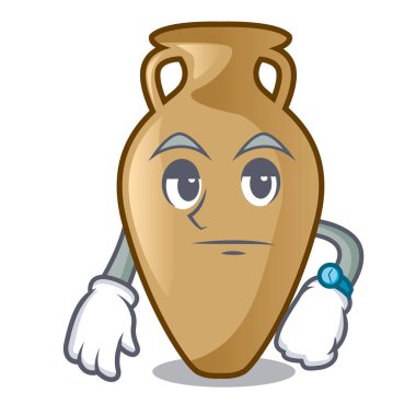 Amfora maskot karikatür tarzı bekliyor