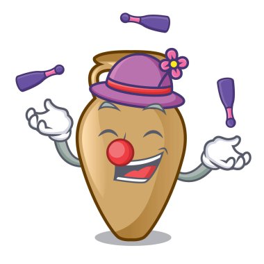 Amfora maskot karikatür tarzı hokkabazlık