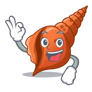 Uzun kabuk karakter karikatür vektör çizim Tamam