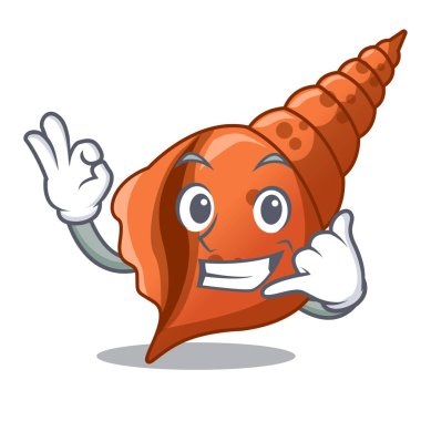 Bana uzun kabuk maskot karikatür vektör çizim de