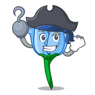 Korsan çan çiçeği karakter karikatür vektör çizim