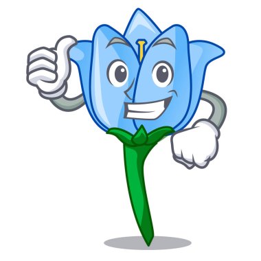 Çan çiçeği karakter karikatür yaşasın