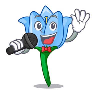 Şarkı çan çiçeği maskot çizgi film