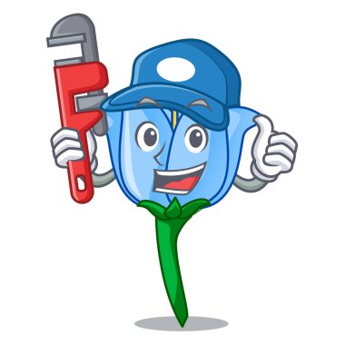 Tesisatçı çan çiçeği maskot çizgi film