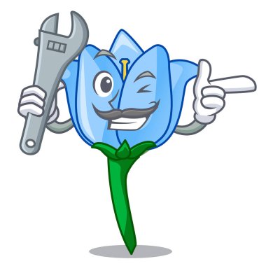 Mekanik çan çiçeği maskot çizgi film