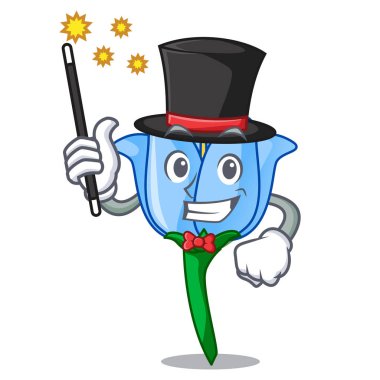 Sihirbaz çan çiçeği maskot çizgi film