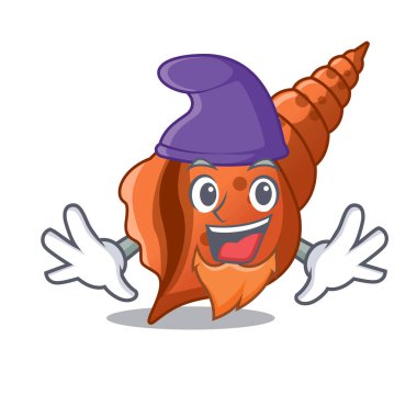 Elf uzun kabuk karakter karikatür vektör çizim