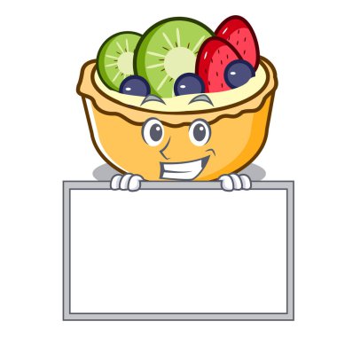 Yönetim Kurulu meyve tart karakter karikatür vektör çizim ile sırıtarak