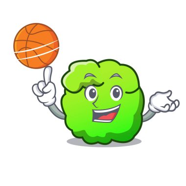 Basketbol çalı karakter karikatür tarzı ile