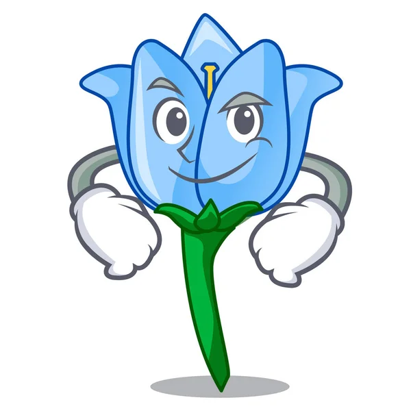 Sonriente campana flor carácter dibujos animados — Archivo Imágenes Vectoriales