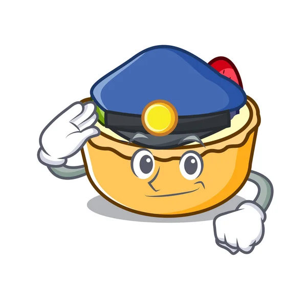 Polícia Fruta Tart Personagem Cartoon Vetor Ilustração — Vetor de Stock