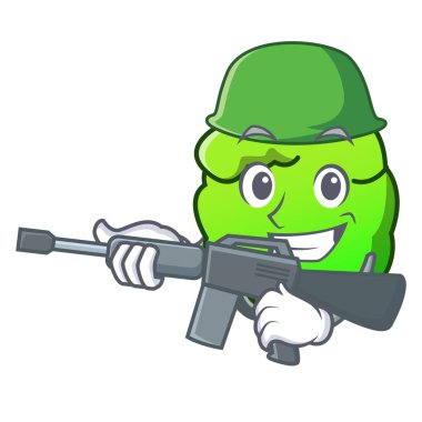 Ordu çalı karakter karikatür tarzı