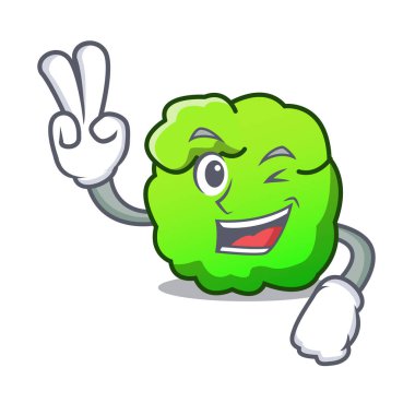 İki çalı karakter karikatür tarzı parmak