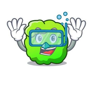 Dalış çalı karakter karikatür tarzı