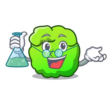 Profesör çalı karakter karikatür tarzı