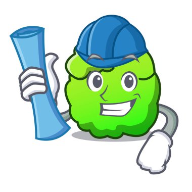 Mimar çalı karakter karikatür tarzı