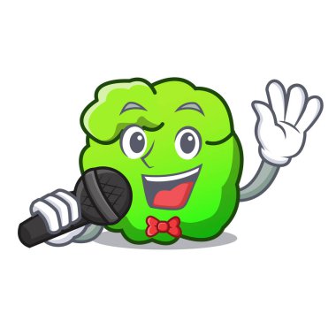 Şarkı çalı maskot karikatür tarzı