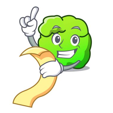 Menü Funda maskot karikatür tarzı ile