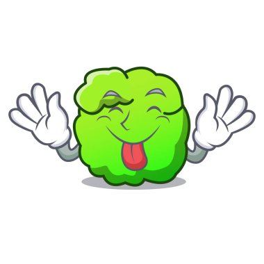 Funda maskot karikatür tarzı dil