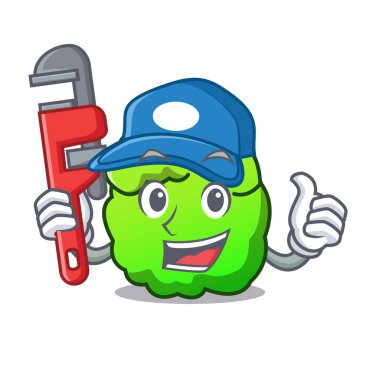 Tesisatçı çalı maskot karikatür tarzı