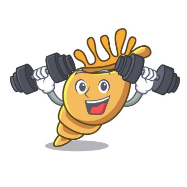 Fitness egzotik kabuk karakter karikatür vektör çizim